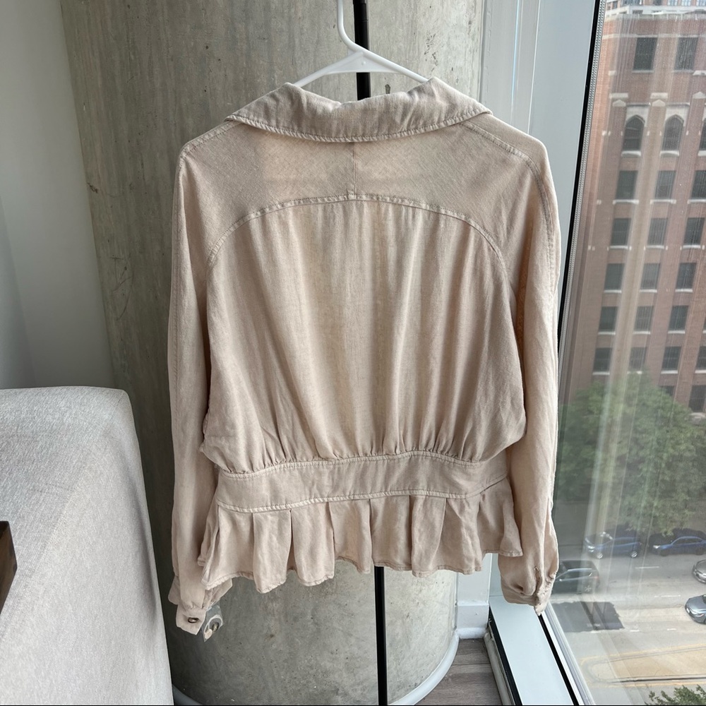 NWT Free People Linen Jacket - Picture 3 of 4
